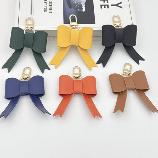 PU Leather Bowknot Keychain Bag Charm