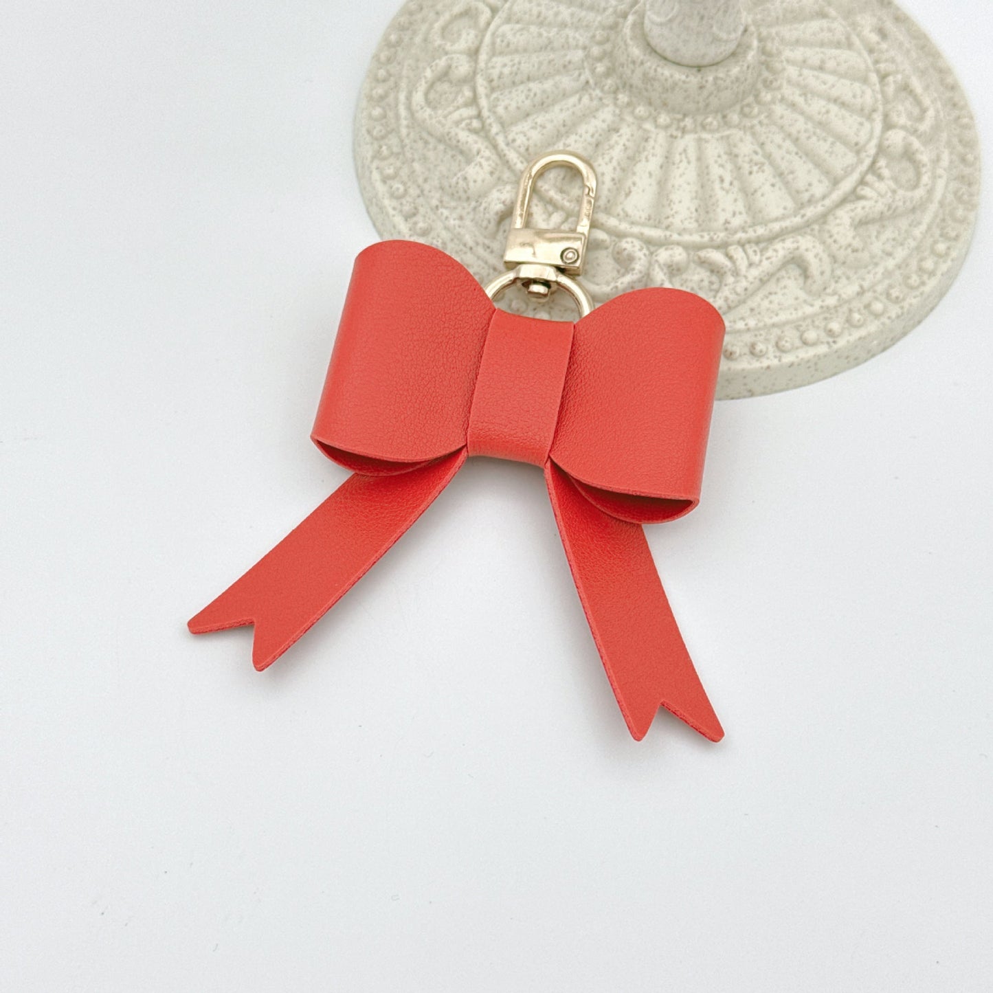 PU Leather Bowknot Keychain Bag Charm