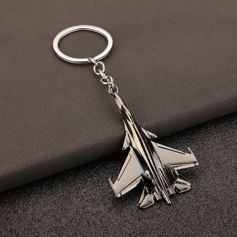 Military Fighter Jet Metal Keychain