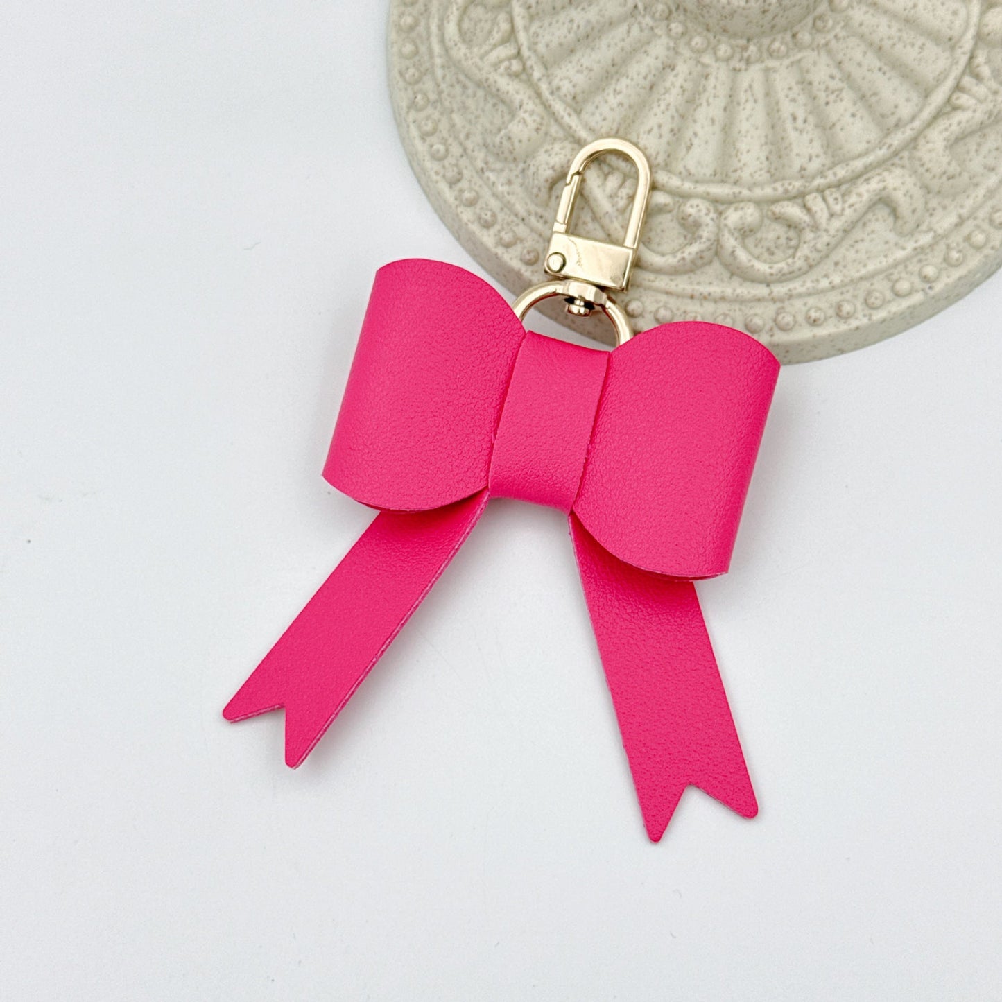 PU Leather Bowknot Keychain Bag Charm