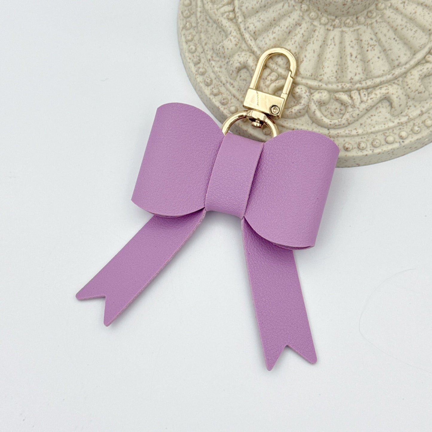PU Leather Bowknot Keychain Bag Charm