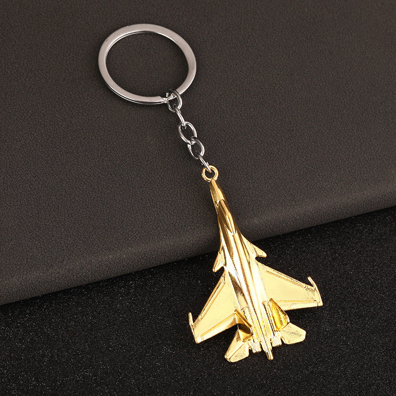 Military Fighter Jet Metal Keychain