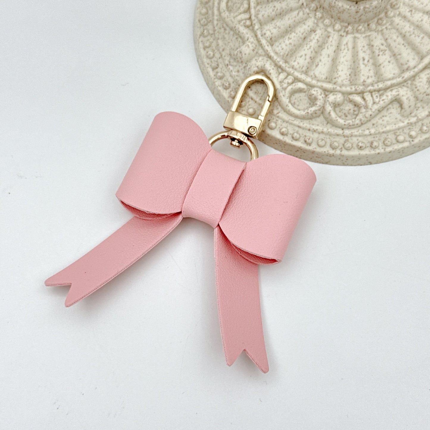 PU Leather Bowknot Keychain Bag Charm