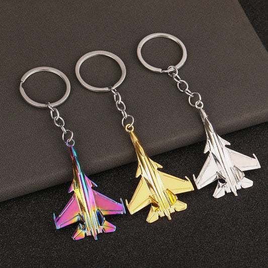 Military Fighter Jet Metal Keychain