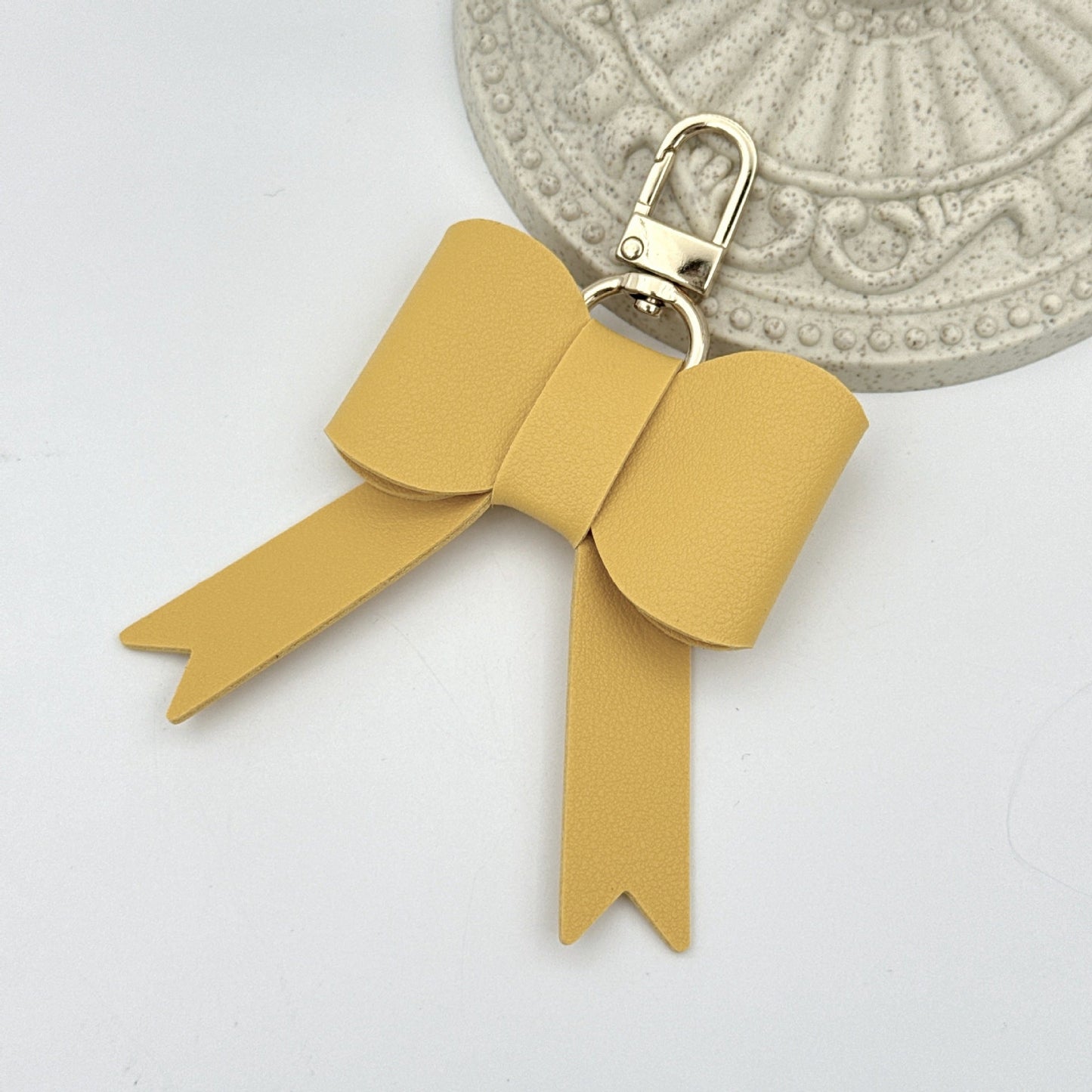 PU Leather Bowknot Keychain Bag Charm