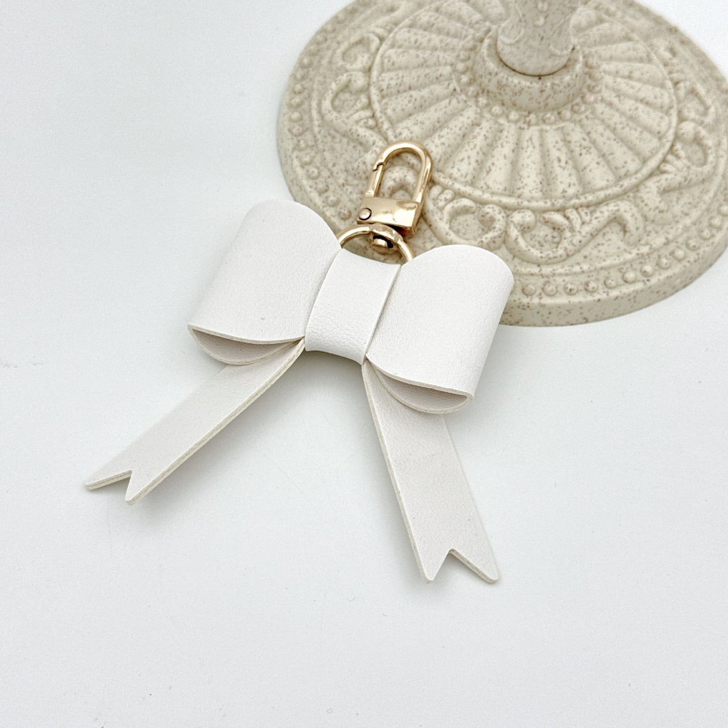 PU Leather Bowknot Keychain Bag Charm