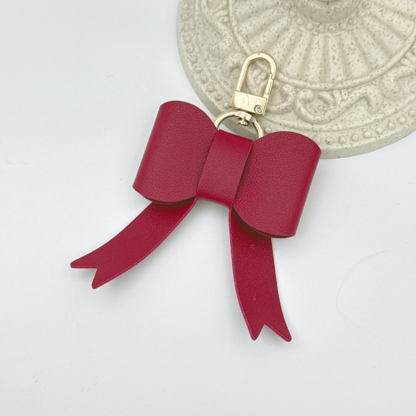 PU Leather Bowknot Keychain Bag Charm