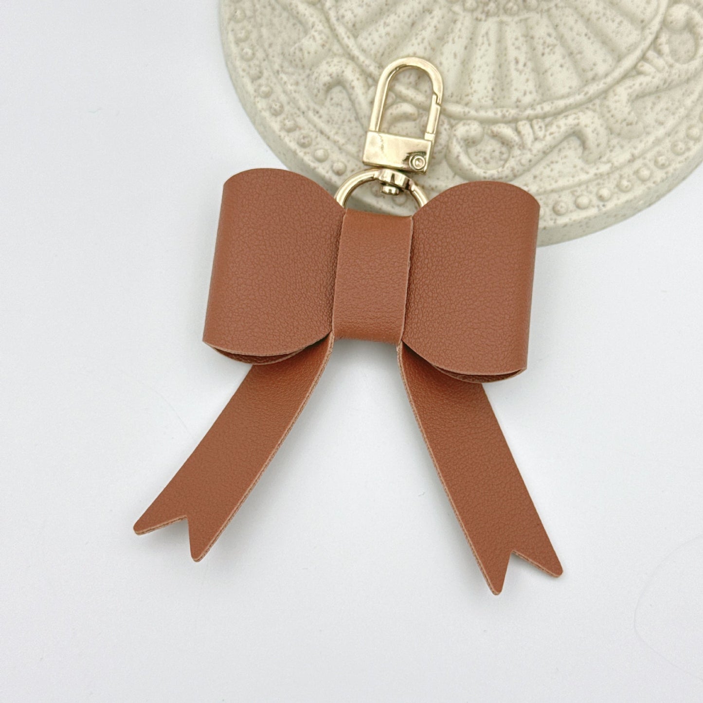 PU Leather Bowknot Keychain Bag Charm