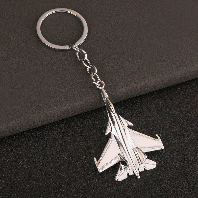 Military Fighter Jet Metal Keychain
