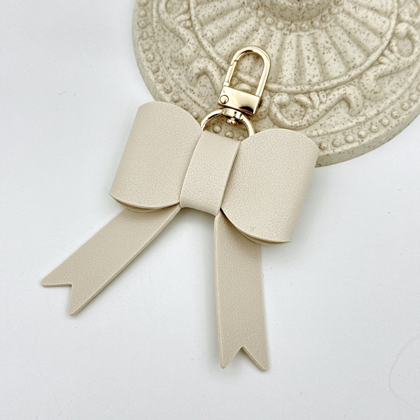 PU Leather Bowknot Keychain Bag Charm