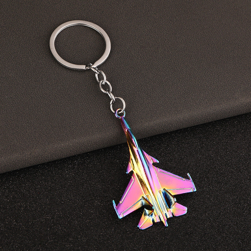 Military Fighter Jet Metal Keychain